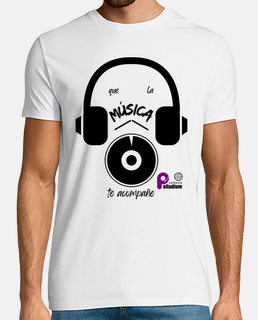 Camiseta Hombre que la música te acompañe negro PV