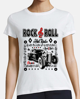 Camiseta Hotrod Rockabilly Motor Coches Clásicos American Hot Rod Rock and Roll Rockers