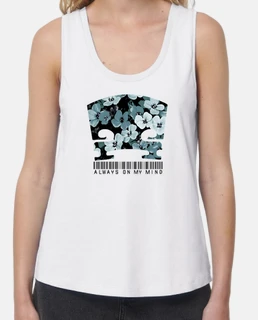 Camiseta icónica Puente violín flores azuladas