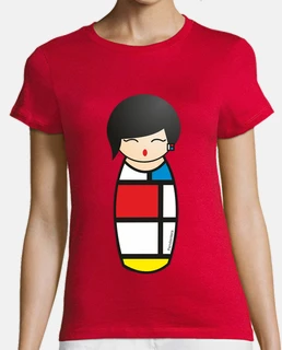 Camiseta Kokeshi Mondrian
