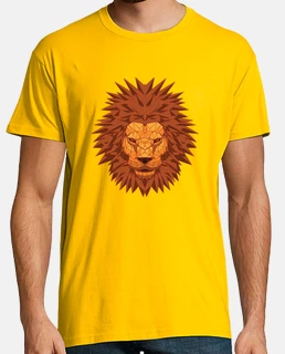 Camiseta leon melena poligonal