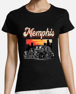 Camiseta Memphis Tennessee Rockabilly Vintage American Classic Cars Coches Clásicos Retro