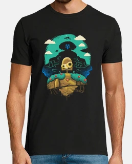 camiseta mens castillo autómata cielo