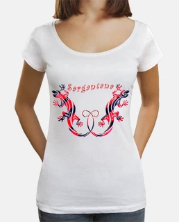 CAMISETA MUJER CUELLO ANCHO - SARGANTANA