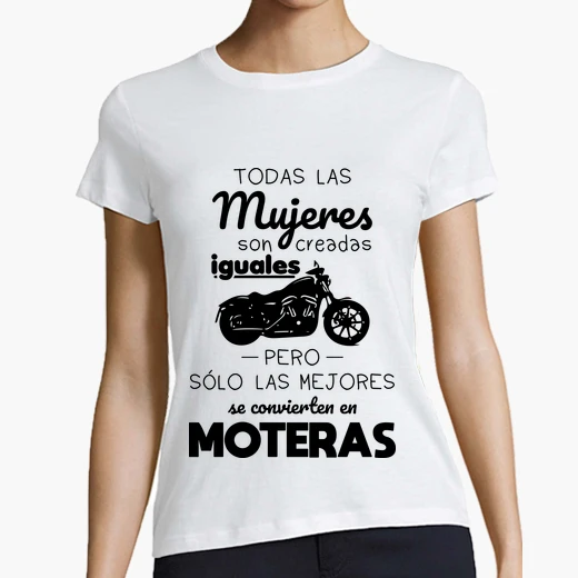 camisetas moteras mujer