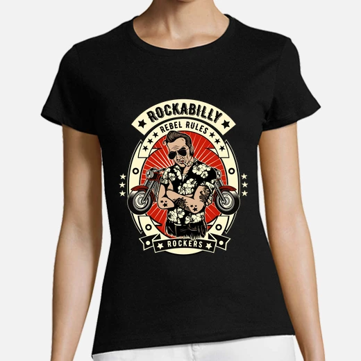 camiseta música rockabilly vintage rockers retro rock and roll bikers