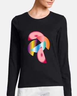 camiseta negra con semicírculos