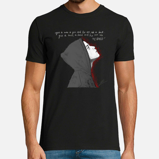 camiseta negra h - anticapitalism elliot alderson mr. robo