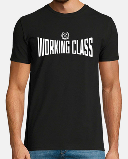 Camiseta negra h - Working Class Hammers Star White