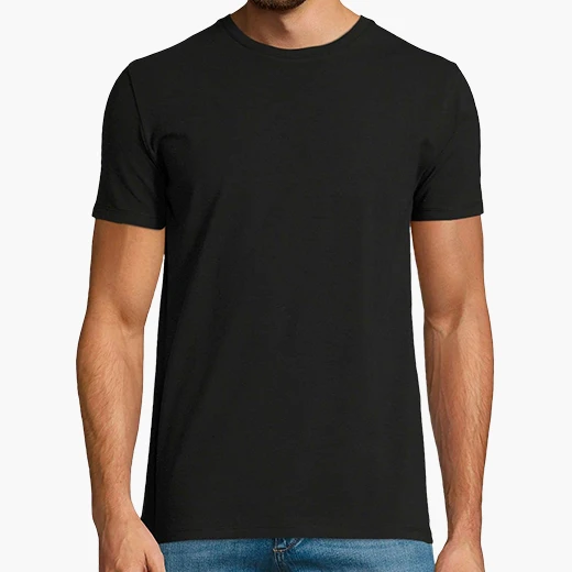 camiseta negra lisa hombre