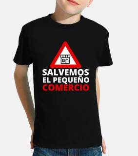 Camiseta niños corta ayuda tiendas salvemos el pequeño negocio
