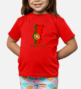 Camiseta niña Portugal Bandera Portuguesa 100%% algodón