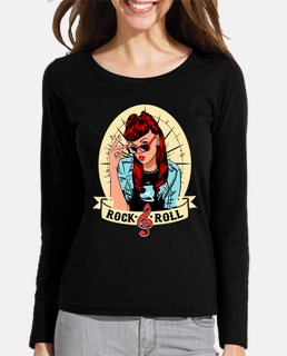 Camiseta Rock Rock and Roll Retro Pin Up Girl Rockabilly Rockers