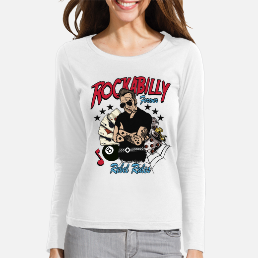 camiseta rock rockabilly music psychobilly vintage rockers rock and roll bikers