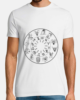 camiseta señales zodiaco hombre calendario fondo claro