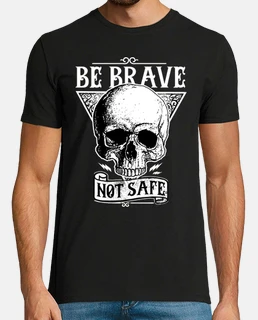 Camiseta Skull Bikers Calaveras Retro Estilo Be Brave Not Safe