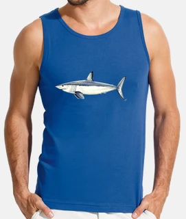 Camiseta Tiburón Mako - Hombre, sin mangas, azul royal