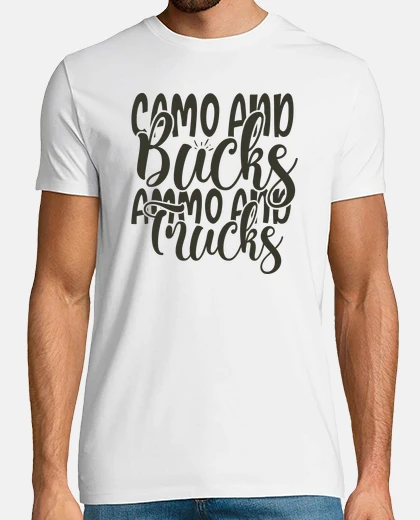 T-shirt camo e bucks munizioni e magliaon