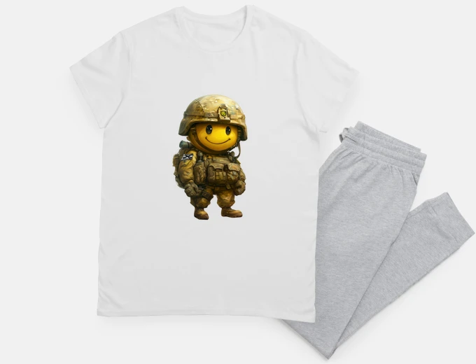Pigiama campagna di emoticon militari