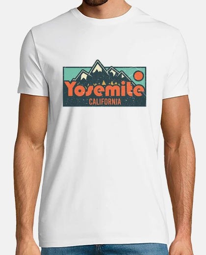 T-shirt campeggio nel parco nazionale di Yosemi
