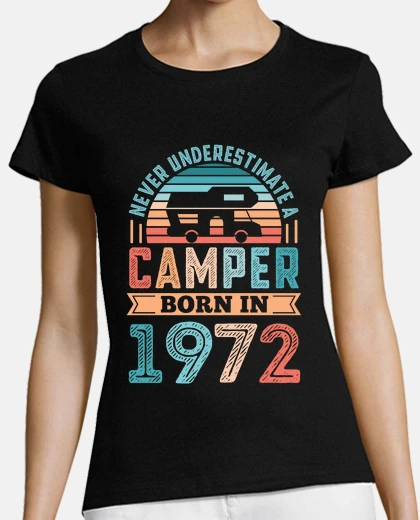 Tee-shirt campeur né en 1972 cadeau 50e anniversa