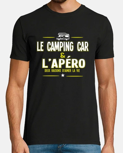 Tee-shirt Camping car et apéro