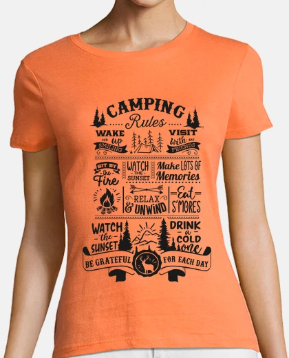 T-shirt Camping Rules Campeggio