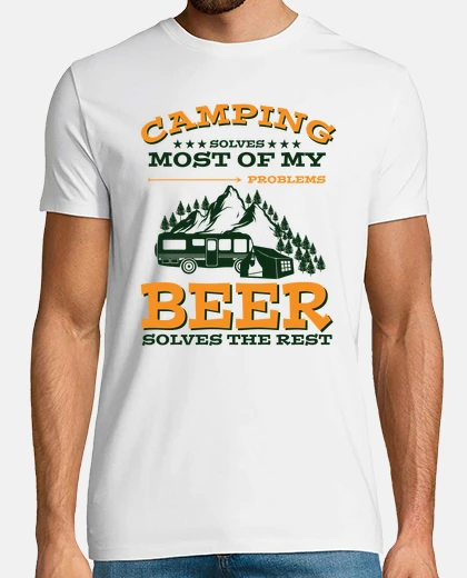 Playera camping y cerveza campista refranes div