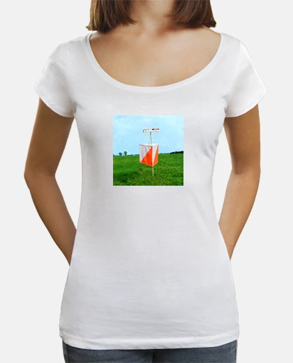 T-shirt campo con laterna di orientamento, cuadrato