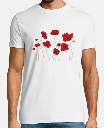 Camiseta campo de amapolas