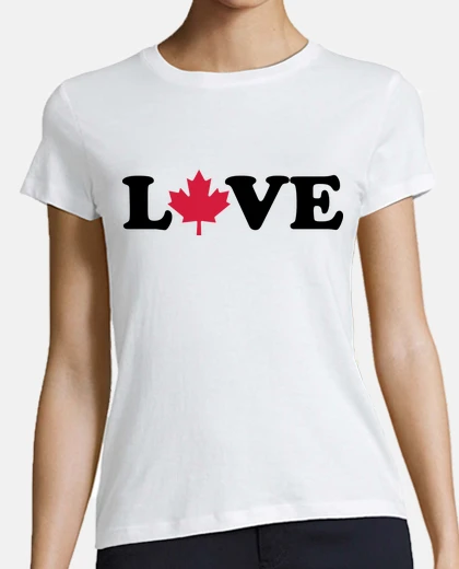 T-shirt canada amore foglia d'acero