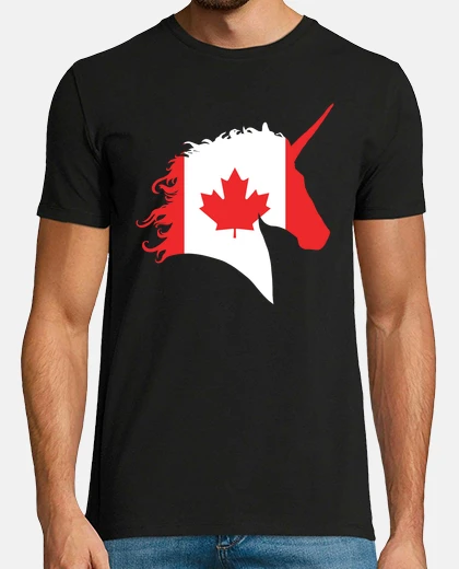 Tee-shirt Canada Day Cute Unicorn Red Canadian Flag Maple Leaf July 1st Celebration Gift