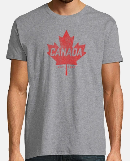Tee-shirt canada est 1867 conception de feuille d&#39;érable du canada délavée vintage