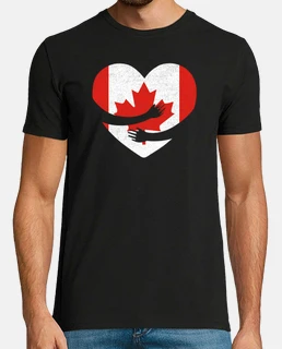 canada drapeau fierté cœur fier canadien câlin ancien