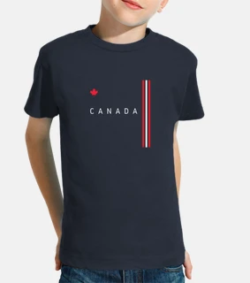 canada flag kid, short sleeve, navy blue