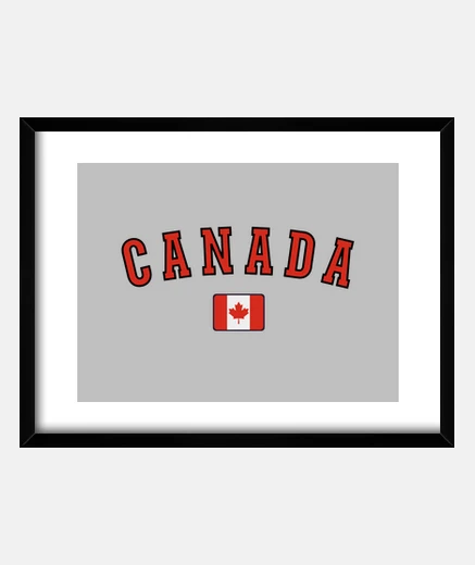 Framed canadian flag