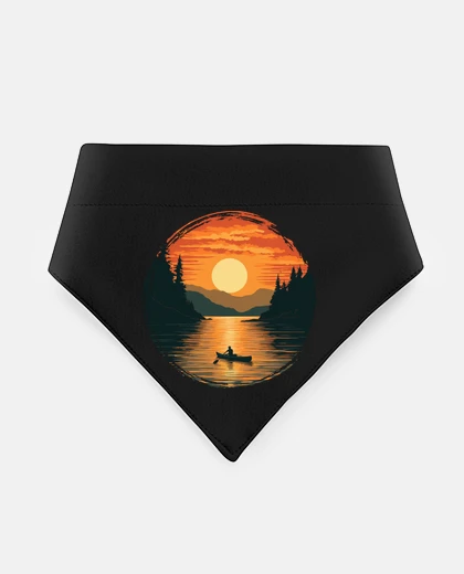 Mascotas canae-kayak lac coucher de soleil