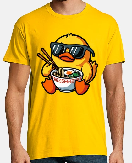 Tee-shirt canard avec des lunettes de soleil mang