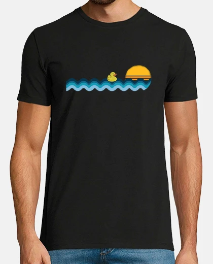 Tee-shirt canard en caoutchouc flottant à la mer 
