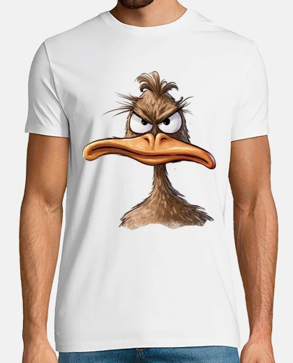 Tee-shirt canard en colère furieux louche drole