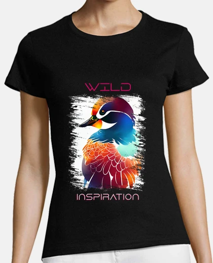 Tee-shirt Canard Mandarin Peinture Couleurs Oisea