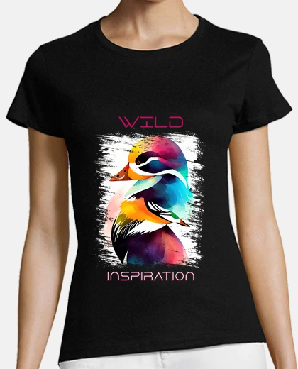 Tee-shirt Canard Mandarin Peinture Couleurs Oisea