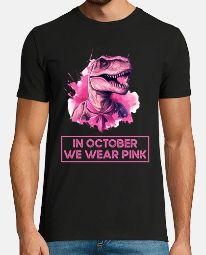 Tee-shirt Cancer Du Sein Octobre Rose Dinosaure