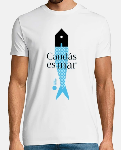 Camiseta Candás es mar Blanco