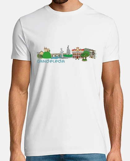 T-shirt candeleda_letras blu