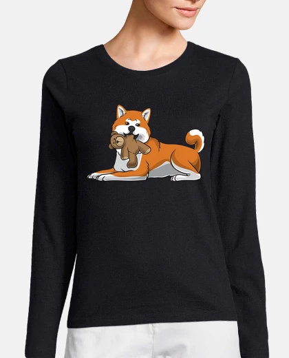 T-shirt cane akita inu con peluche e