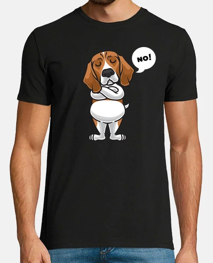 T-shirt cane beagle testardo divertente