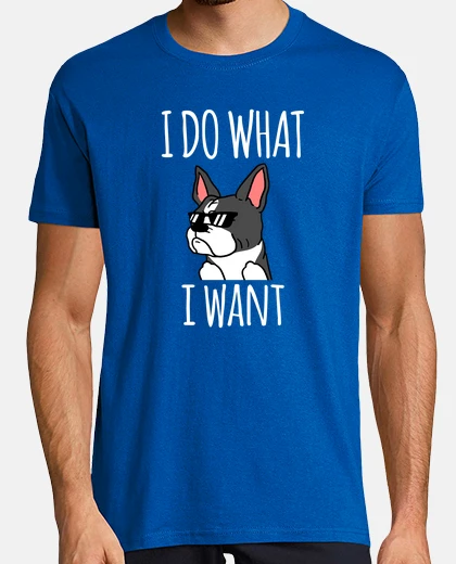 T-shirt cane boston terrier che faccio w hat vo
