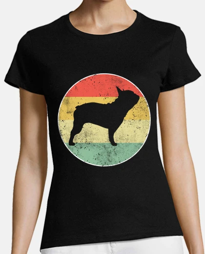 T-shirt cane bulldog francese retrò