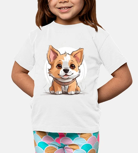 Abbigliamento cane carino, kawaii, carino, colori pastello, cane minimalista, semplice, colorato, occhi grandi, t-